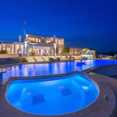 Villa Spectacular 1 Bedroom Vibhu Private Jacuzzis Infinity Pool Kalafatis